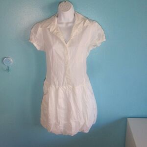 NEW! Good Look Paris White Summer Cotton Mini Dress NWT Size M